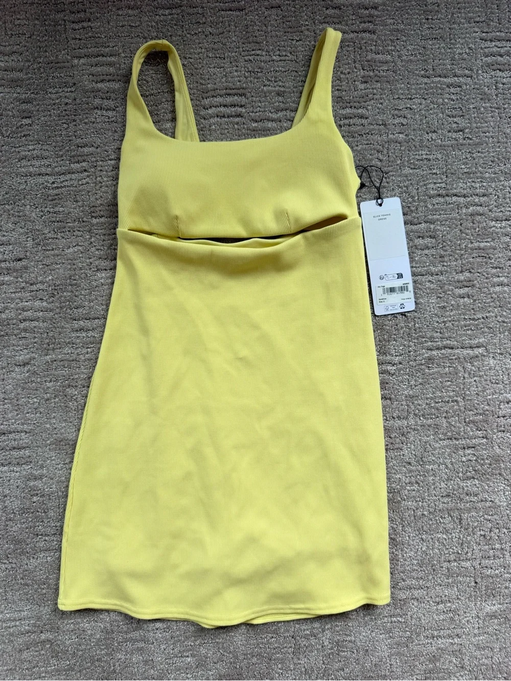 ALO Yoga Slice Tennis Dress in Sunshine Yellow